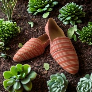 Talbot's Candy Stripe Flats NWOB